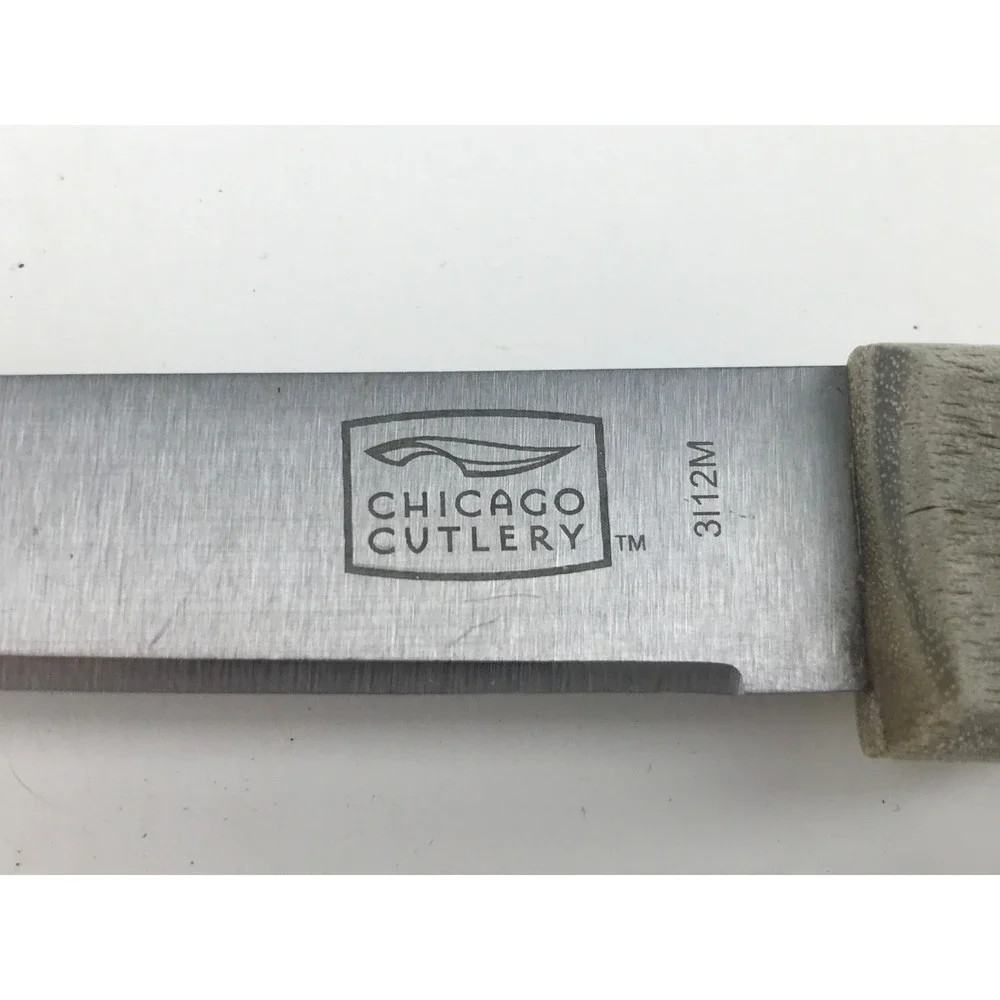 Lot of 6 - Chicago Cutlery 3112M Steak Knives Wood Handle Kitchen Slicing‎